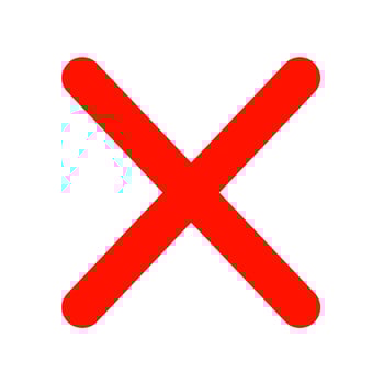Vector flat cross icon on white background. Great for web and mobile. Red