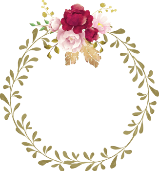 Peonies Flower Wreath png