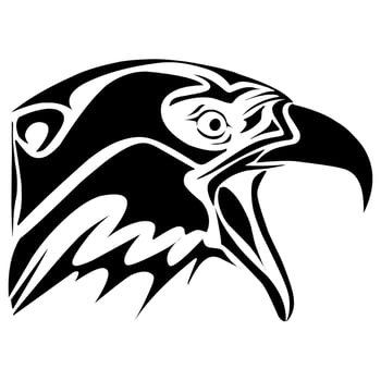 Eagle tattoo vector design suitable for stickers, logos, and others