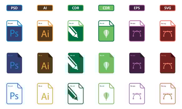PHOTOSHOP ILLUSTRATOR COREL DRAW EPS SVG ICON SYMBOL vector
