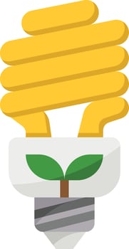 light lighting bulb ecology power - flat icon vector