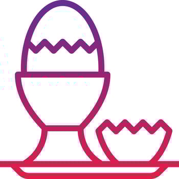 boiled egg diet nutrition breakfast - gradient icon vector