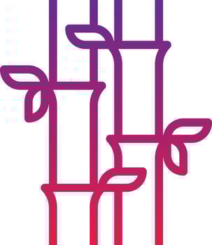 bamboo tree plant china travel - gradient icon vector