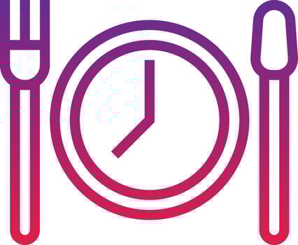 dish meal time diet nutrition - gradient icon vector