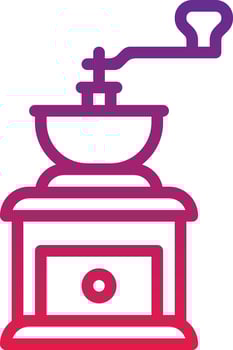 grinder coffee cafe restaurant - gradient icon vector