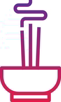 incense worship religious buddhism china - gradient icon vector