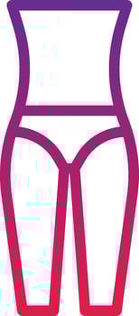 slim skin bikini diet nutrition - gradient icon vector