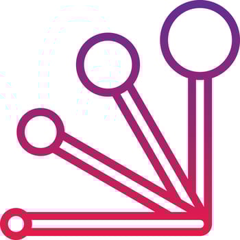 spoon measuring measure cook kitchen - gradient icon vector