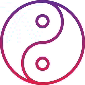 yin yang tao zen china religious - gradient icon vector