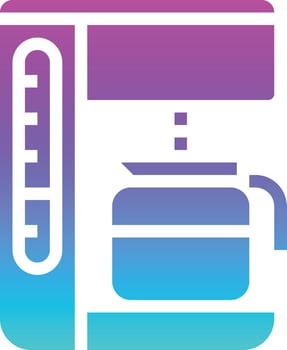 coffee machine drink beverage kitchen - gradient solid icon vector