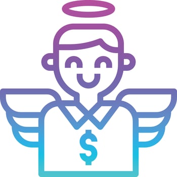 angel investor investment donate businessman - gradient icon vector