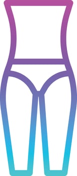 slim skin bikini diet nutrition - gradient icon vector