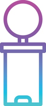 trash bin gabage waste kitchen - gradient icon vector