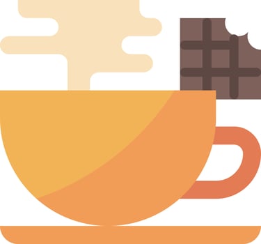chocolate hot coffee cafe restaurant mocha - flat icon vector