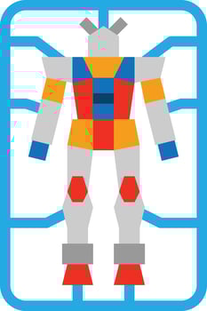 figure model japan japaneses cartoon - flat icon vector