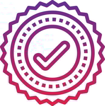 approval stamp document badge banking - gradient icon vector