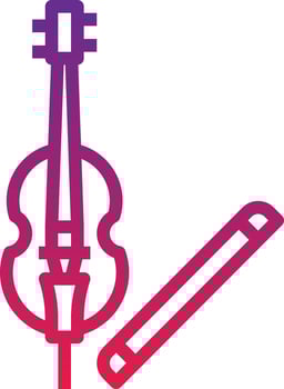 cello music musical instrument - gradient icon vector
