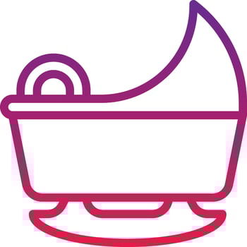 cradle bassinet sleep baby accessories - gradient icon vector