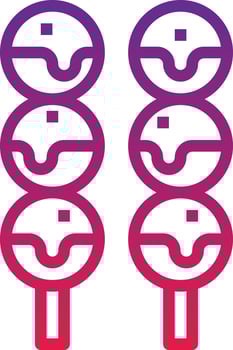 dango food japan japaneses - gradient icon vector