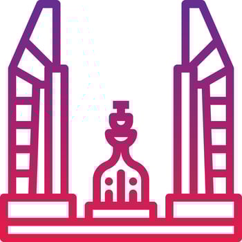 democracy monument thailand landmark bangkok - gradient icon vector