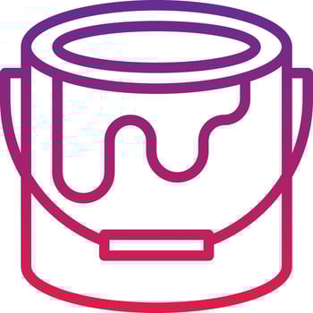 paint bucket color creative - gradient icon vector