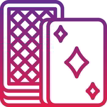 poker card game playing entertainment - gradient icon vector
