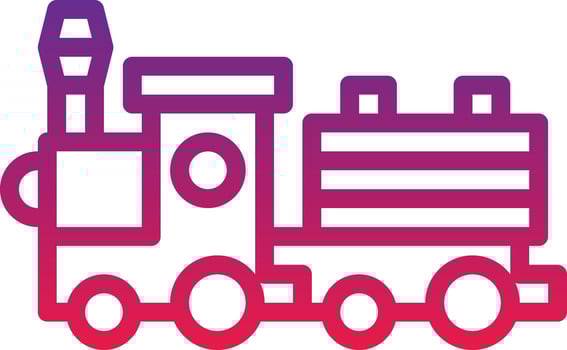 toy train wooden baby accessories - gradient icon vector
