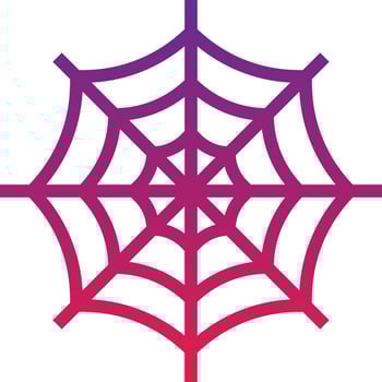 web spider animal forest halloween - gradient icon vector