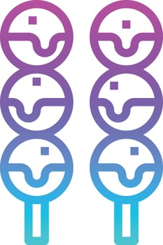 dango food japan japaneses - gradient icon vector