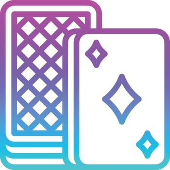 poker card game playing entertainment - gradient icon vector