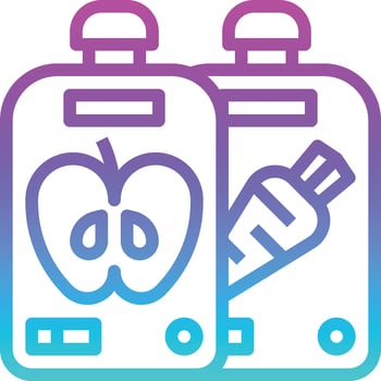 puree food meal baby accessories - gradient icon vector