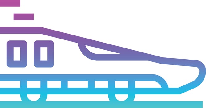 shinkansen train japan japaneses - gradient icon vector