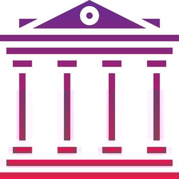 bank money banking finance saving - solid gradient icon vector