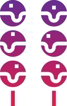 dango food japan japaneses - solid gradient icon vector