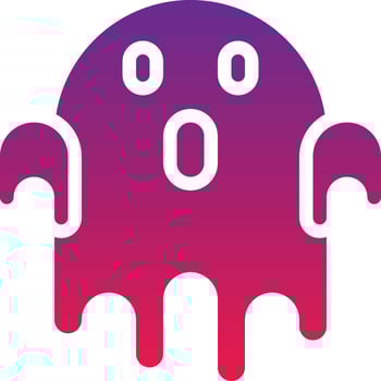 ghost spirit spooky scary halloween - solid gradient icon vector