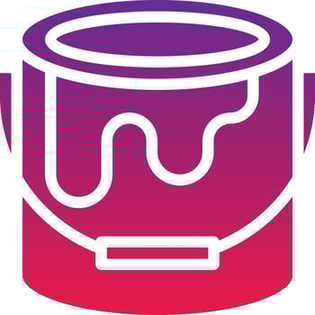 paint bucket color creative - solid gradient icon vector