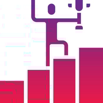 success creative win award trophy - solid gradient icon vector