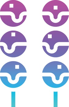 dango food japan japaneses - solid gradient icon vector