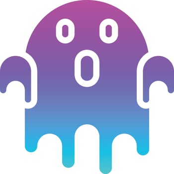 ghost spirit spooky scary halloween - solid gradient icon vector