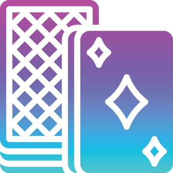 poker card game playing entertainment - solid gradient icon vector