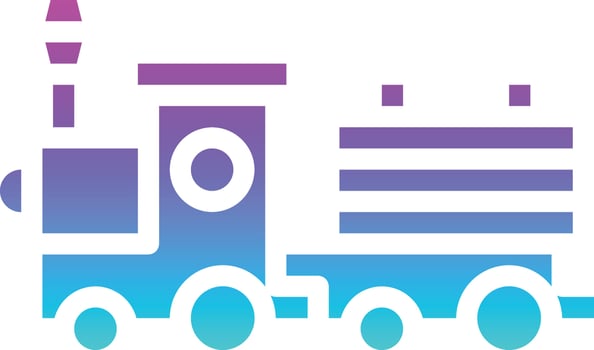 toy train wooden baby accessories - solid gradient icon vector