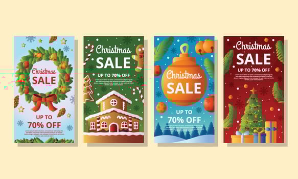 Christmas Sale Social Media vector