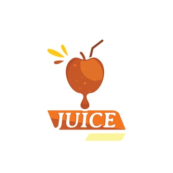 Juice Logo With Apple Symbol vector