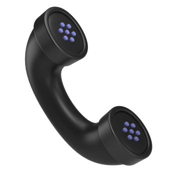 black telephone 3d icon png