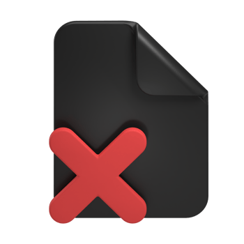 black delete sheet 3d icon png