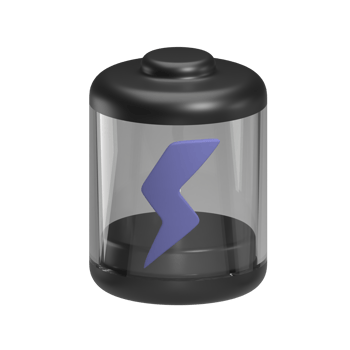 black low battery 3d icon png