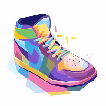 vector pop art shoes