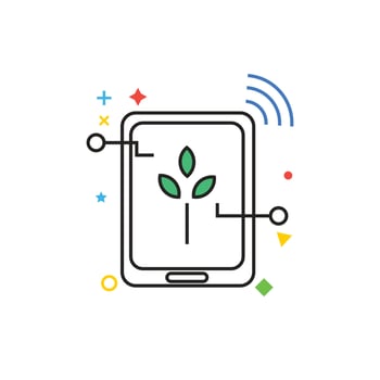 smart farming icon, agriculture, ecology, digital. very suitable for websites, apps and others. vector