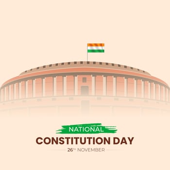 Constitution Day of India and National Constitution Day vector