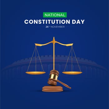 Constitution Day of India and National Constitution Day vector